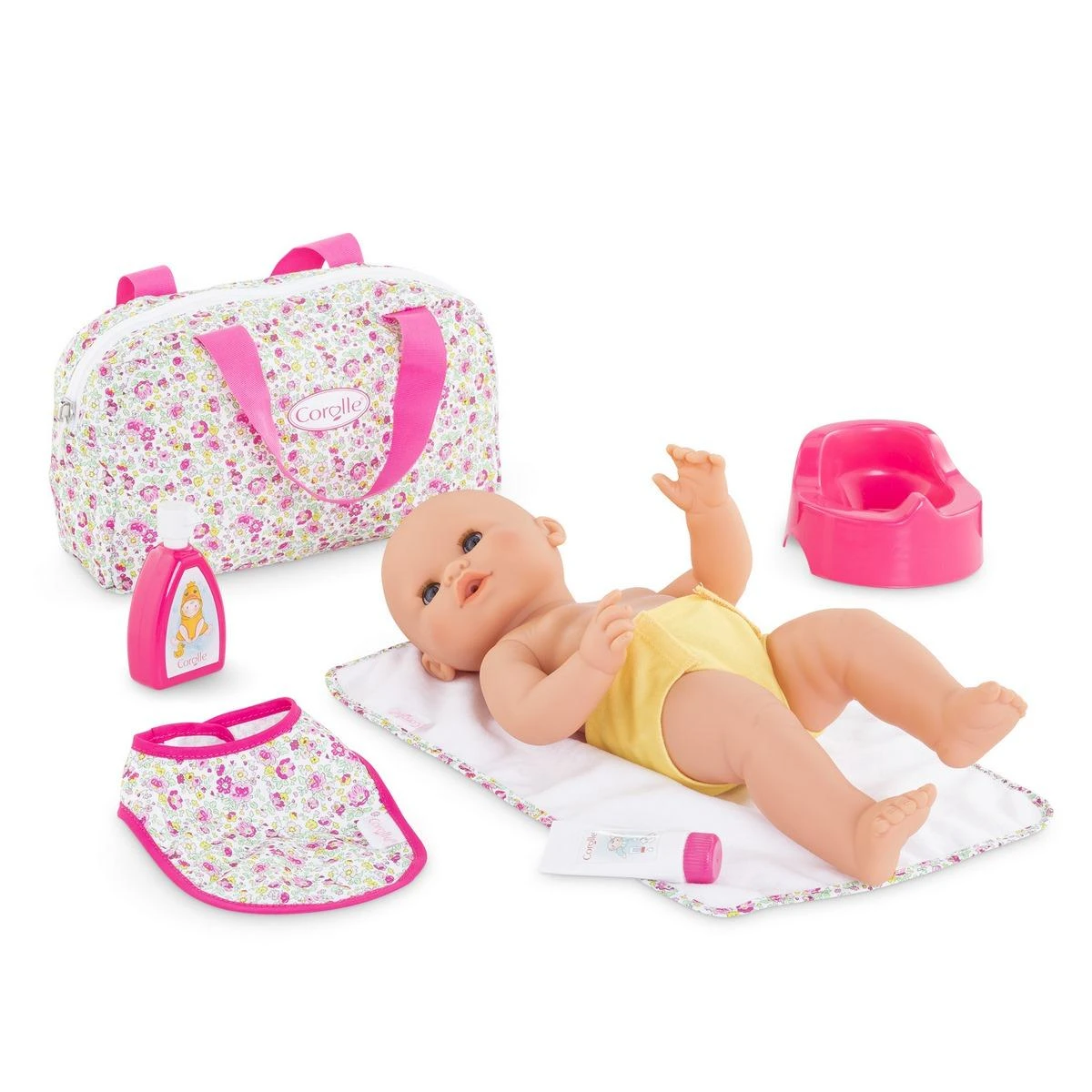 Corolle Coffret Accessoires à Langer Fleuri Pour Grand Poupon 36 Cm 2 Corolle Coffret Accessoires à Langer Fleuri Pour Grand Poupon 36 Cm – Image 2