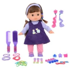 Poupée Mode Aux Longs Cheveux Avec Accessoires