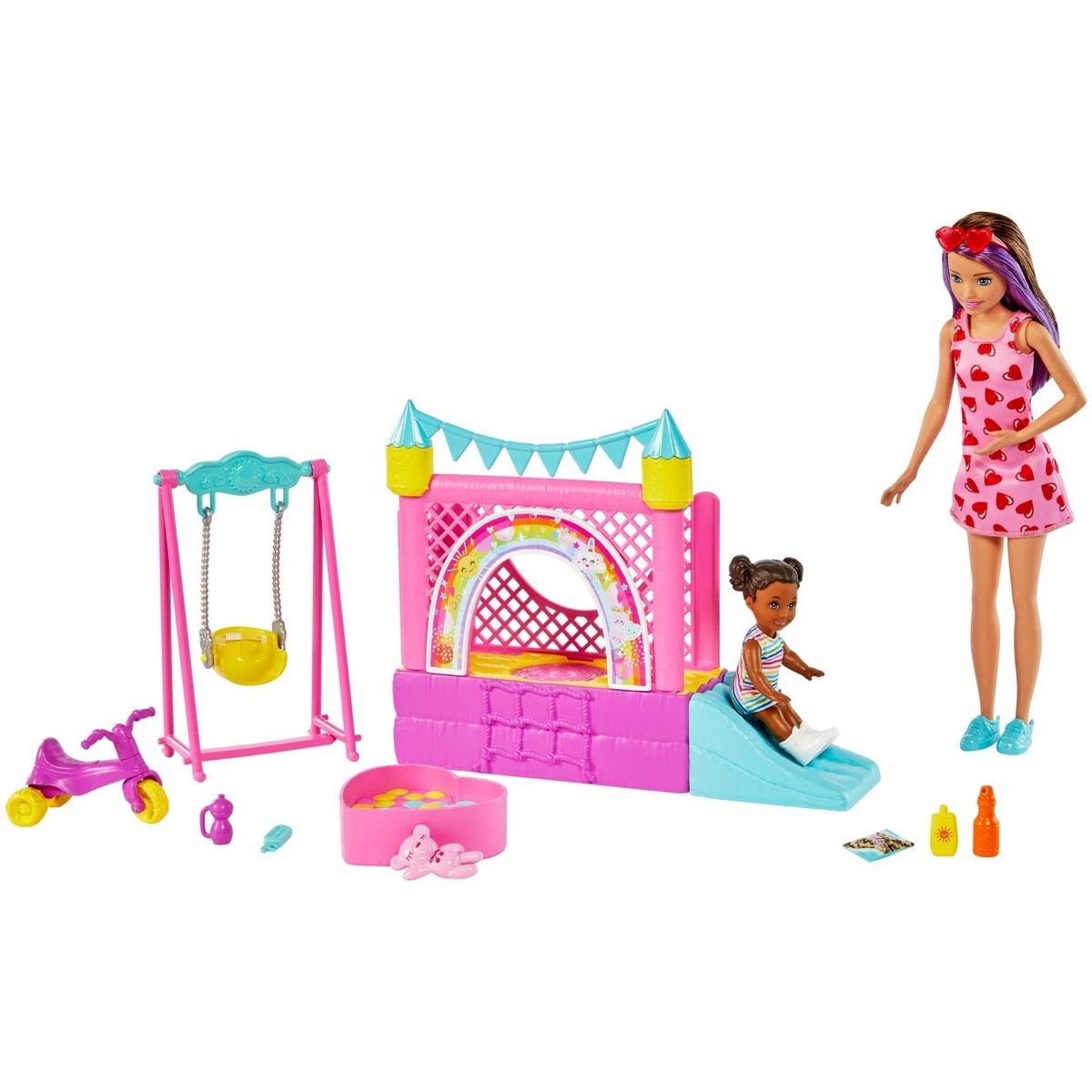 MATTEL Barbie Skipper Baby-Sitter : Coffret Château Gonflable 1 MATTEL Barbie Skipper Baby-Sitter : Coffret Château Gonflable