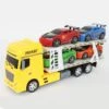 Camion De Transport + 4 Voitures De Sport