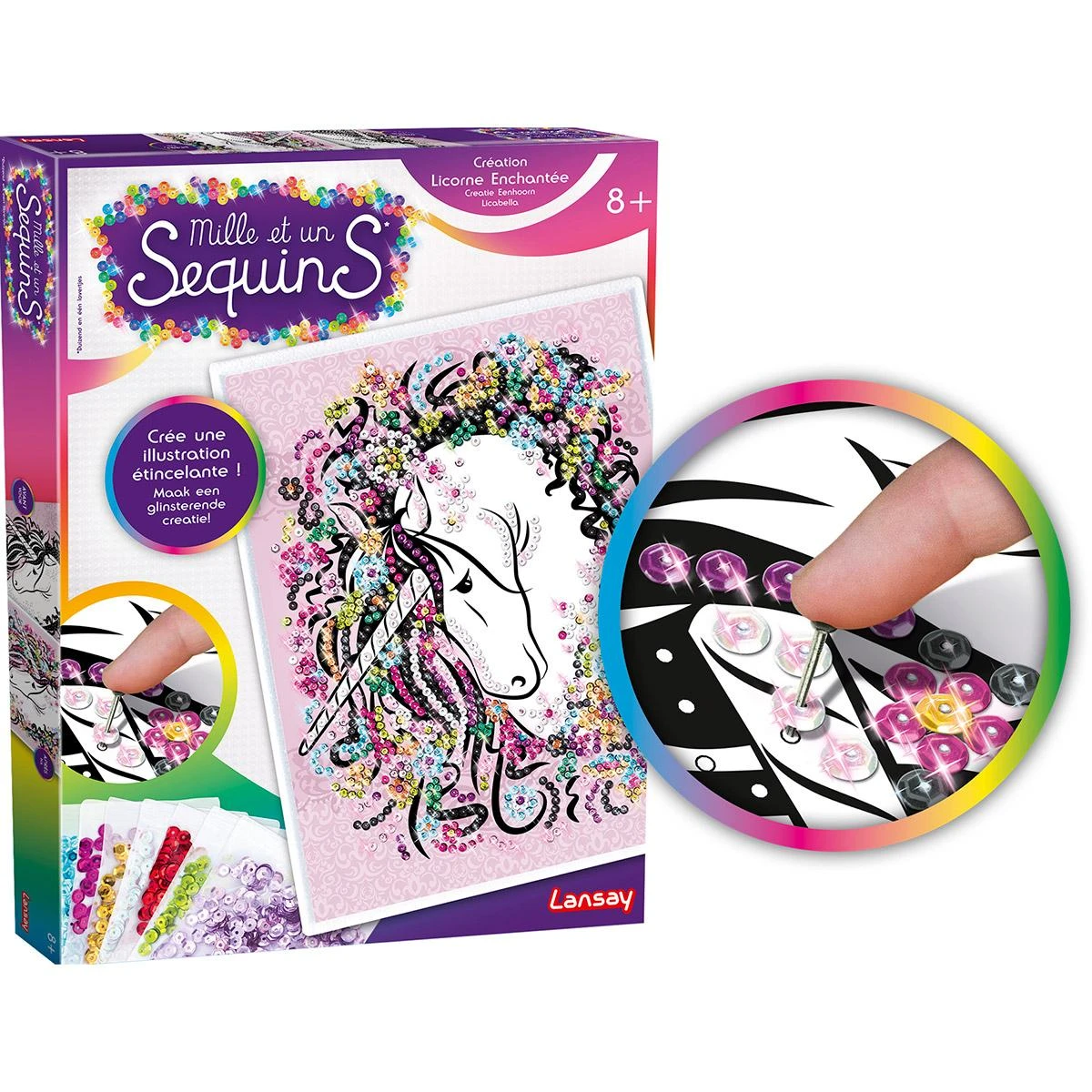 Coffret Mille Et Un Sequins Licorne 2 Coffret Mille Et Un Sequins Licorne – Image 2