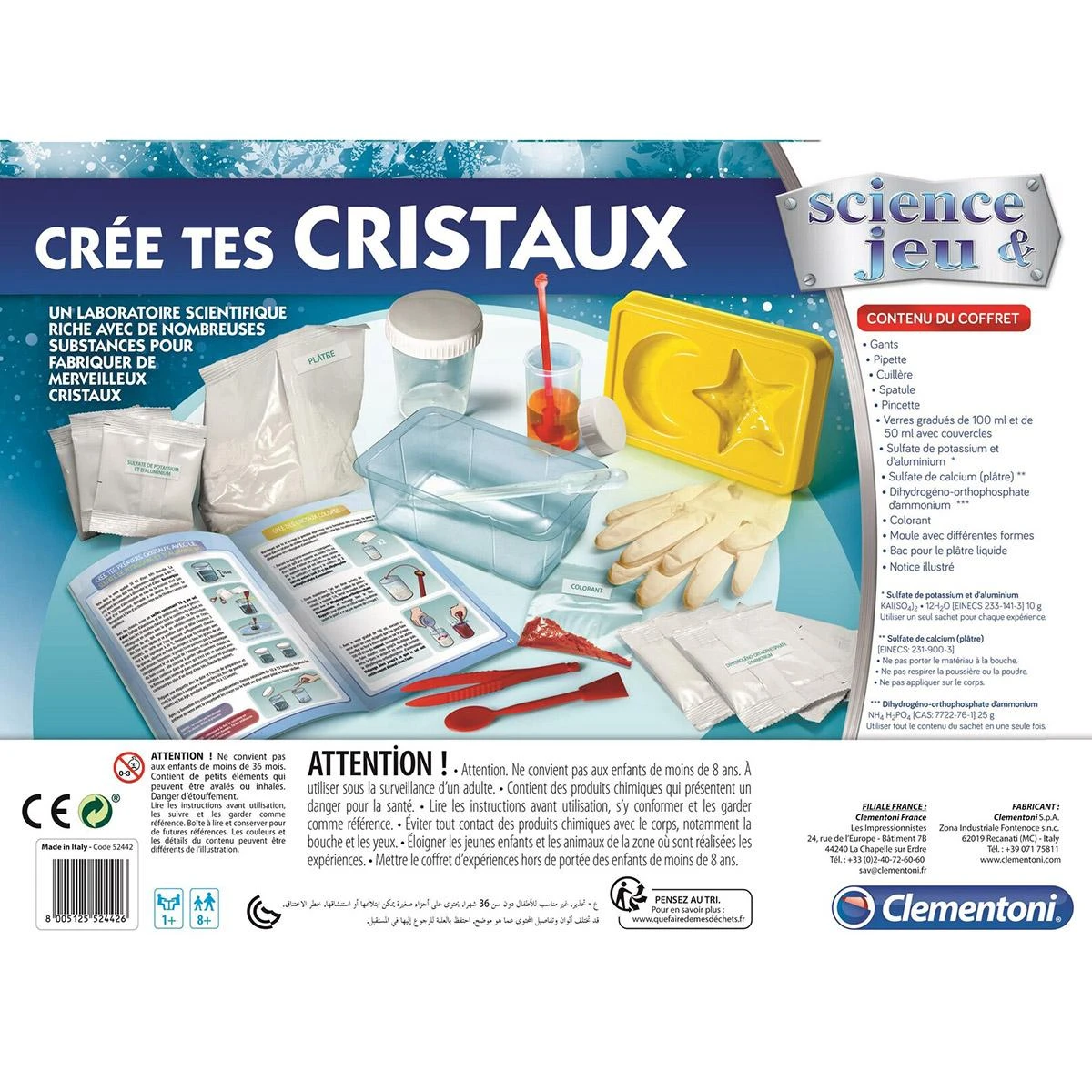 Clementoni Science Et Jeu : Crée Tes Cristaux 3 Clementoni Science Et Jeu : Crée Tes Cristaux – Image 3