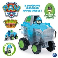 SPIN MASTER Véhicule + Figurine Rex Dino Rescue Pat'Patrouille - Paw Patrol