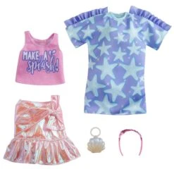 MATTEL Barbie - Pack 2 Tenues + Accessoires -Jeux Et Jouets 607ff92459542 865608 6