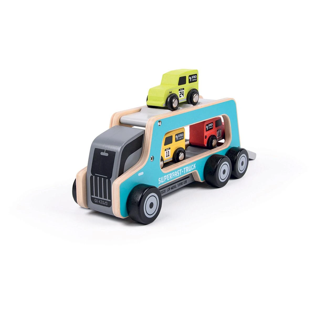 Camion De Transport En Bois + 3 Véhicules 2 Camion De Transport En Bois + 3 Véhicules – Image 2