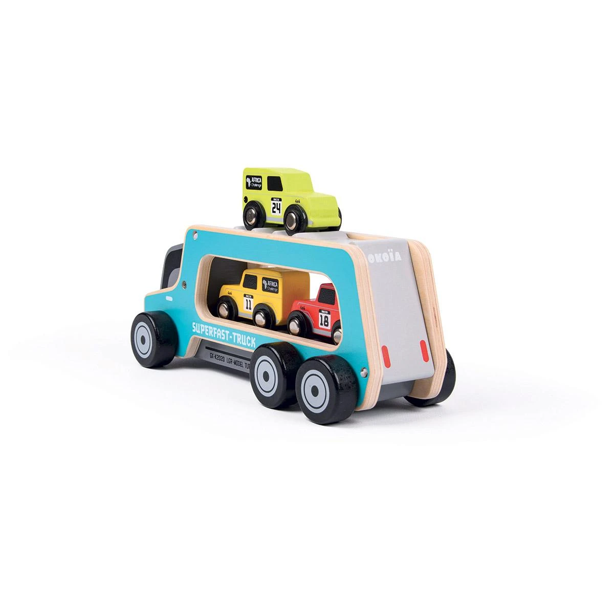 Camion De Transport En Bois + 3 Véhicules 4 Camion De Transport En Bois + 3 Véhicules – Image 4