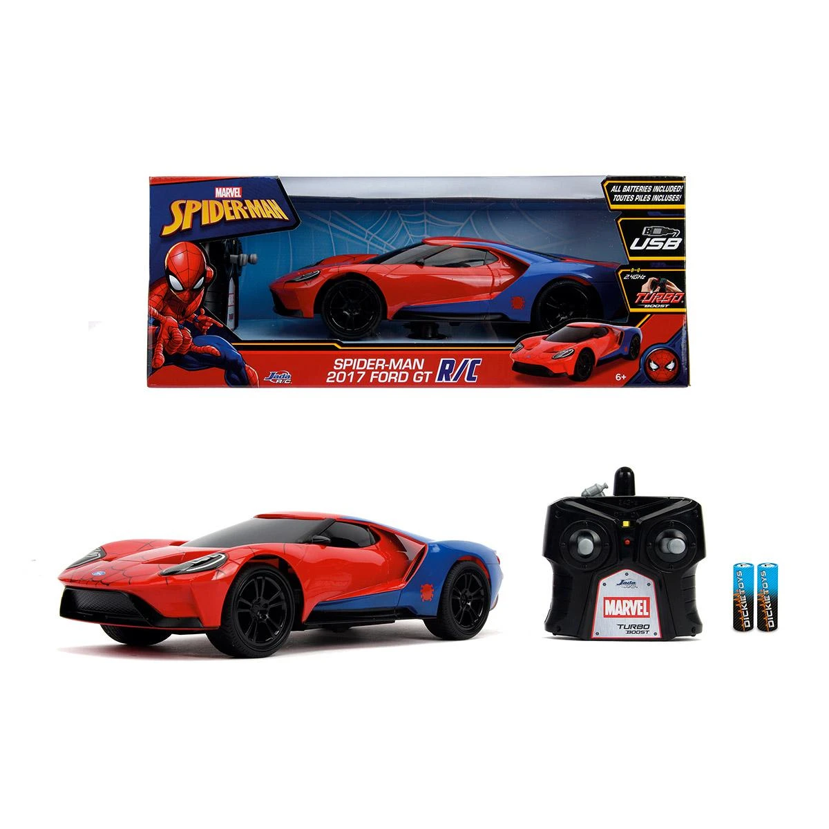 SMOBY Ford GT Radiocommandée 1:16 - Marvel Spider-Man 2 SMOBY Ford GT Radiocommandée 1:16 - Marvel Spider-Man – Image 2