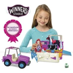 Winner's Stable - Centre Vétérinaire Mobile Avec Cheval Articulé + Poupée -Jeux Et Jouets 610aa3e35b5e9 869043 2