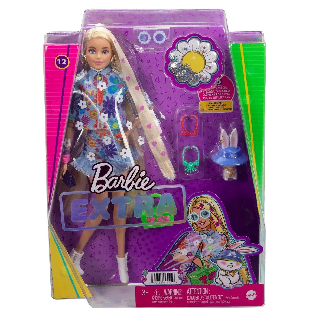 MATTEL Barbie Extra Robe Fleurie 2 MATTEL Barbie Extra Robe Fleurie – Image 2