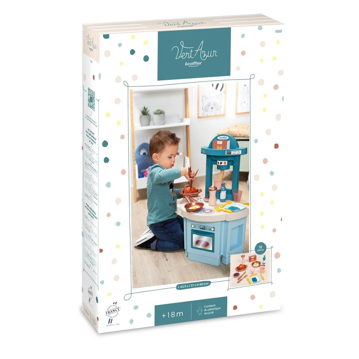 ECOIFFIER Ma Première Cuisine Vert Azur 3 ECOIFFIER Ma Première Cuisine Vert Azur – Image 3