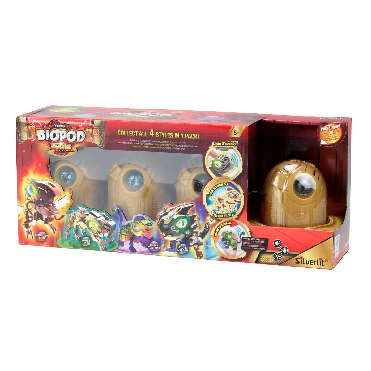 Silverlit Biopod Guardians Of The East - Pack De 4 Dinosaures à Construire 1 Silverlit Biopod Guardians Of The East - Pack De 4 Dinosaures à Construire