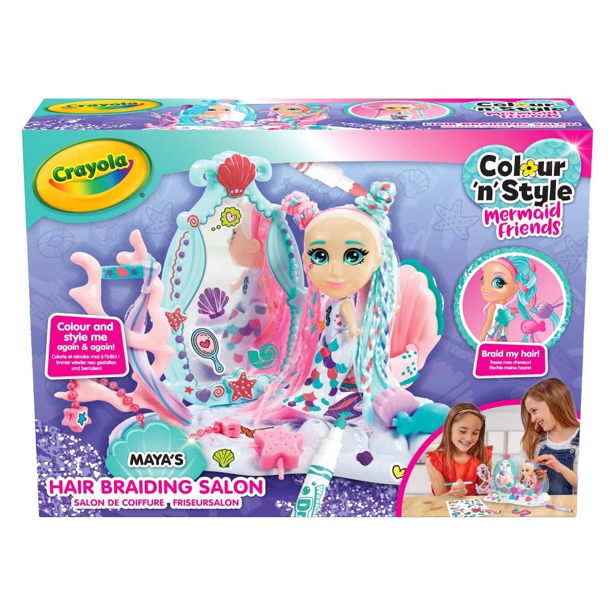 Crayola Colour'n'Style Mermaid Friends : Salon De Coiffure Sirènes 1 Crayola Colour'n'Style Mermaid Friends : Salon De Coiffure Sirènes