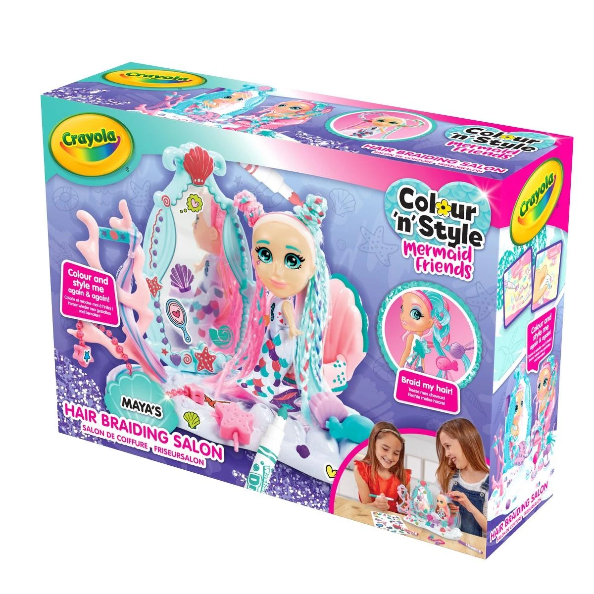 Crayola Colour'n'Style Mermaid Friends : Salon De Coiffure Sirènes 2 Crayola Colour'n'Style Mermaid Friends : Salon De Coiffure Sirènes – Image 2