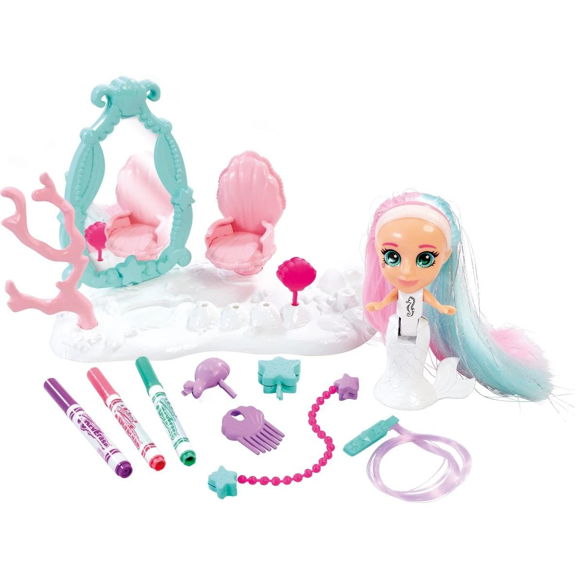 Crayola Colour'n'Style Mermaid Friends : Salon De Coiffure Sirènes 4 Crayola Colour'n'Style Mermaid Friends : Salon De Coiffure Sirènes – Image 4