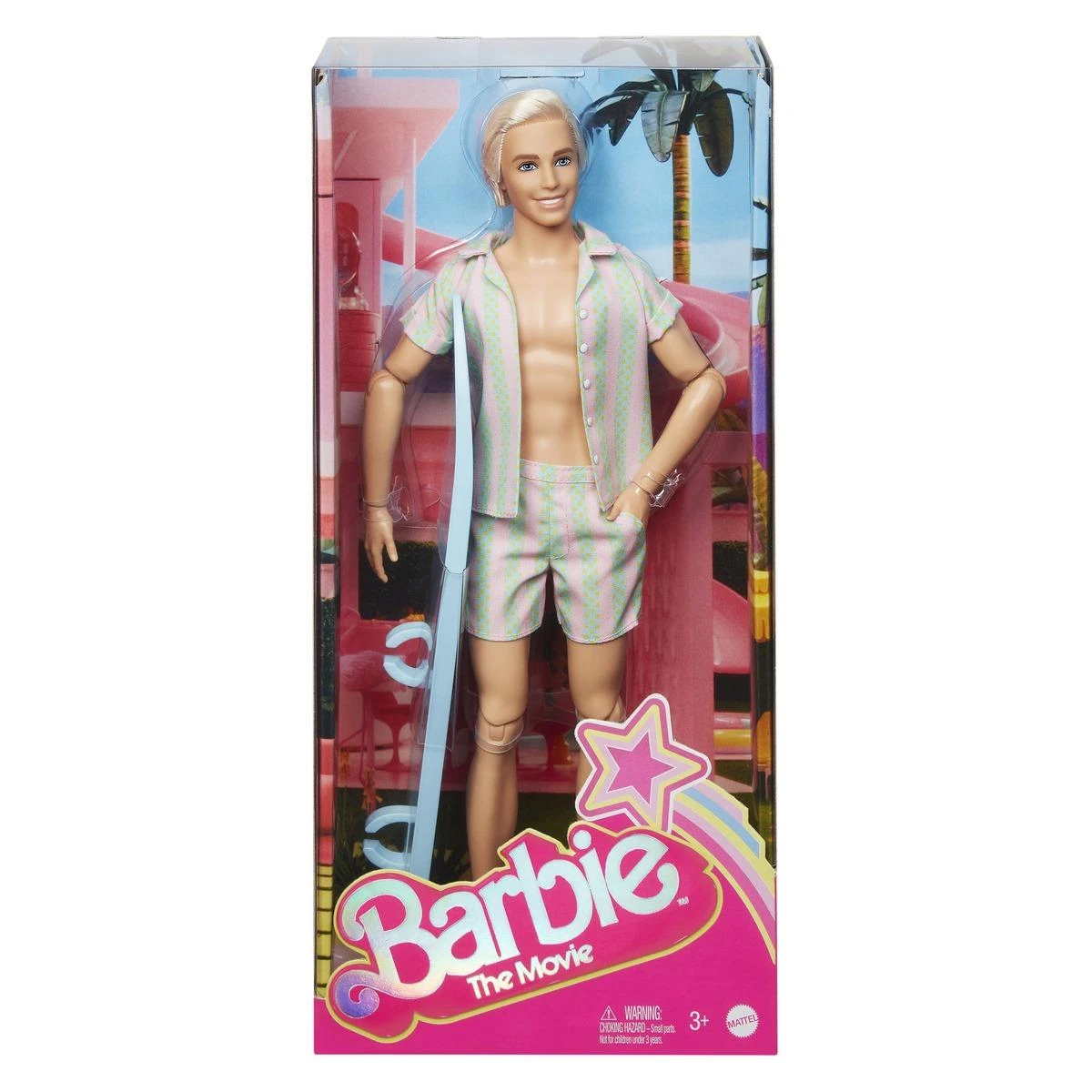 MATTEL Barbie Le Film : Poupée Ken Avec Ensemble De Plage Rayé 2 MATTEL Barbie Le Film : Poupée Ken Avec Ensemble De Plage Rayé – Image 2