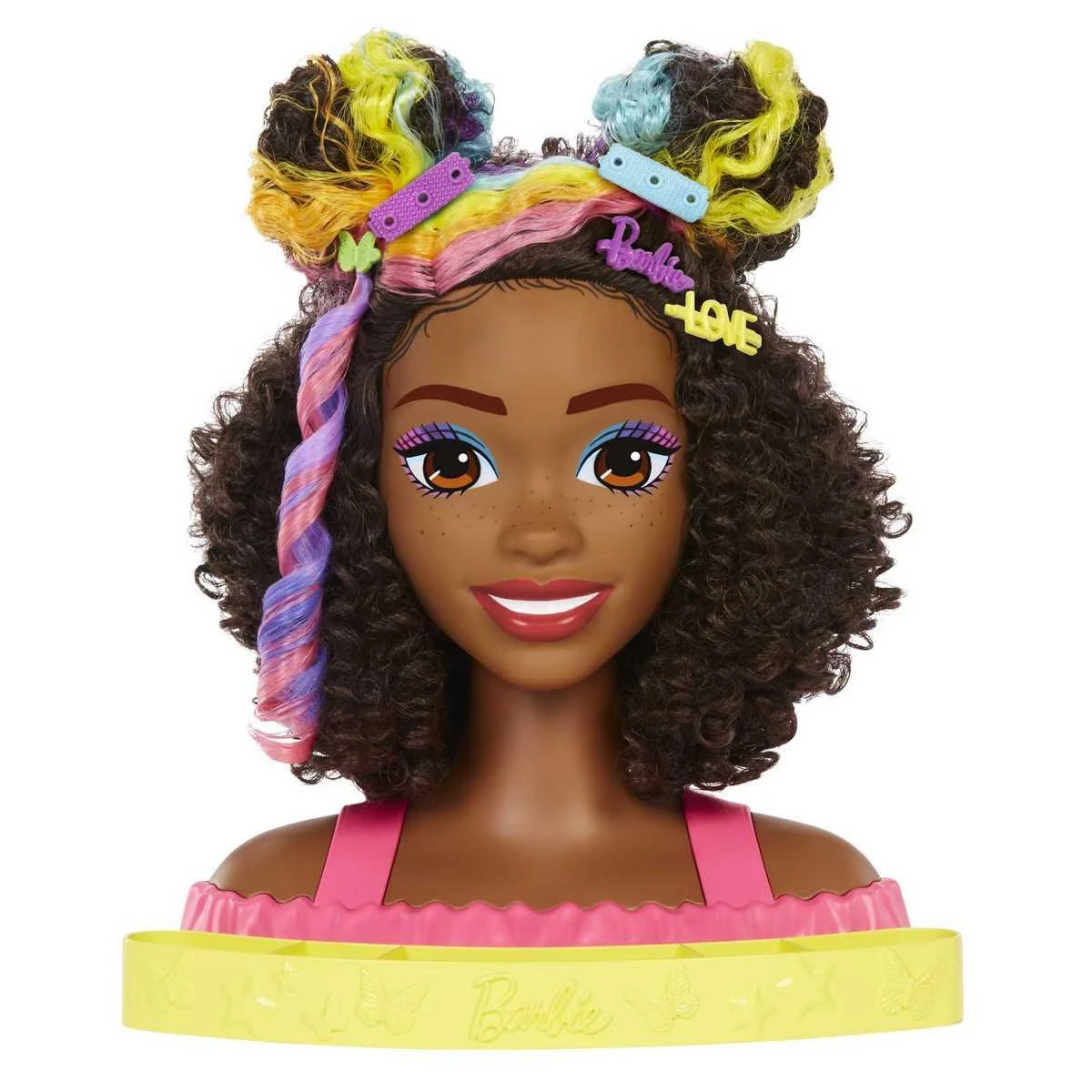 MATTEL Barbie Ultra Chevelure - Tête à Coiffer Brune Avec Mèches Arc-en-ciel 2 MATTEL Barbie Ultra Chevelure - Tête à Coiffer Brune Avec Mèches Arc-en-ciel – Image 2