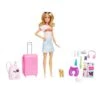 MATTEL Barbie - Coffret Poupée Malibu En Voyage