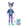 MATTEL Mini Poupée Enchantimals - Cole Cat Et Claw